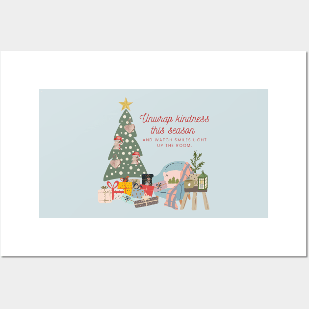 Unwrap kindness this season and watch smiles light up the room. Wall Art by PrintDesignStudios